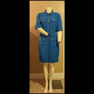 Sharagano Short Sleeve Dress W/ Pockets